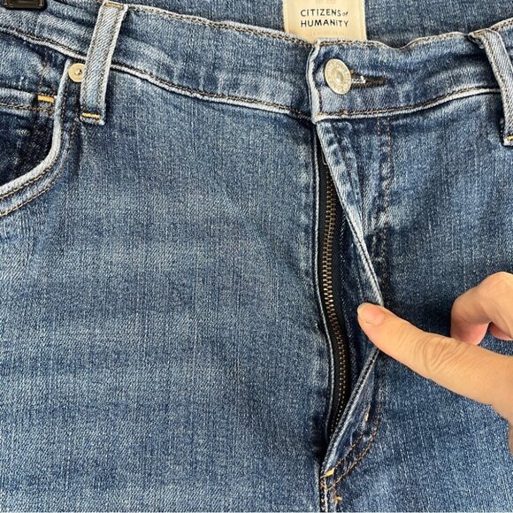 CITIZENS OF HUMANITY Lilah High Rise Bootcut Flare Blue Jeans Size 32 FLAW - Picture 8 of 15